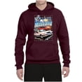 thumbnail image 2 of Wild Bobby, Mustang Untamed American Spirit Ford Cars and Trucks Unisex Graphic Hoodie Sweatshirt, Maroon, Small, 2 of 6