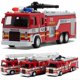 thumbnail image 5 of Simulation Fire-truck Toy With Music Light Realistic Ladder Water Tank 1:32 Scale Miniature, 5 of 5