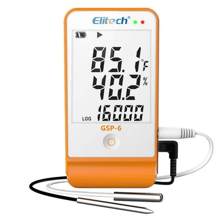Elitech Thermometer Digital Data Logger Temperature Humidity Alarm, 10 Pack