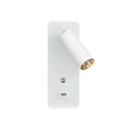 thumbnail image 2 of Yuarrent Adorno de luz de pared giratorio ajustable para Hotel, lámpara giratoria para sala de estar y dormitorio de 3000K con puerto USB, accesorio de Iluminación y accesorios Blanco Yuarrent HA066252-01B, 2 of 6