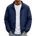thumbnail image 2 of HAJWOH Men's Lightweight Stand Collar Jacket Windproof Softshell Zip Up Outerwear for Spring Fall Hiking Travel Casual, 2 of 5