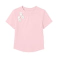 thumbnail image 5 of Bnwani Girls Shirts Short Sleeve Solid Color Shirt Casual Crew Neck Tops Pink Sizes 0-12, 5 of 8