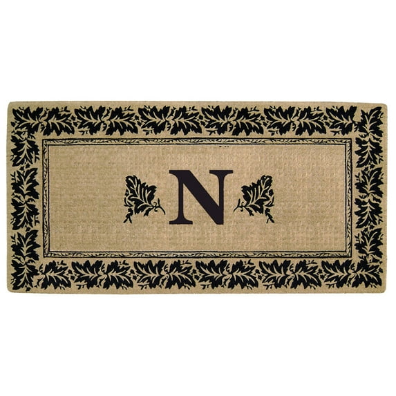 Nedia Home Vineyard HeavyDuty Coir Monogrammed Doormat