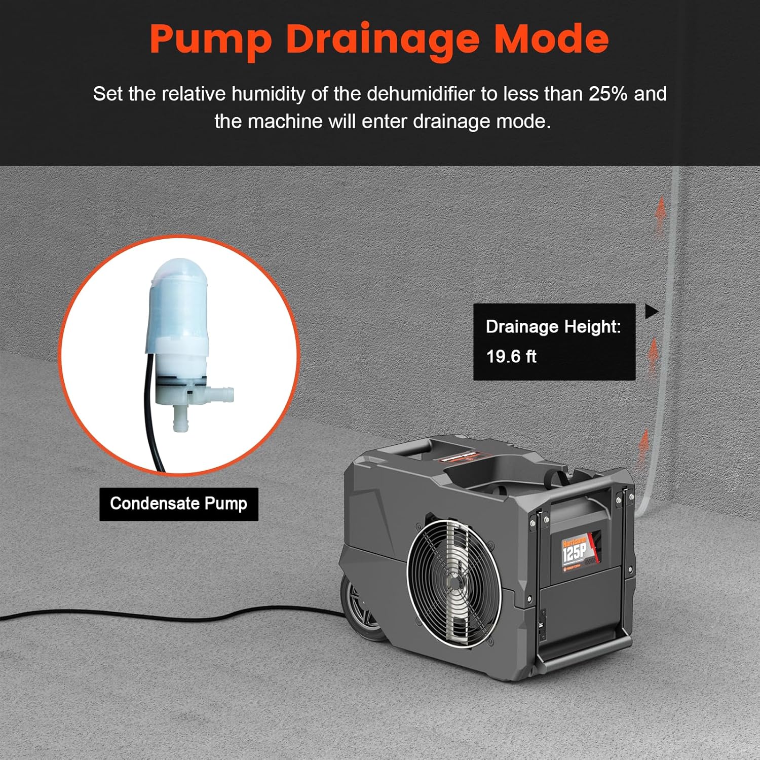 Abestorm 264 PPD Commercial Dehumidifiers with Pump and Drain Hose, Up to 3,000 Sq.Ft,Portable Industrial Dehumidifiers for Large Space, Basement, Home and Garage, Auto Defrosting