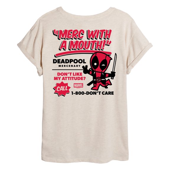 Marvel - Deadpool Merc With A Mouth - Women's Oversized Graphic T-Shirt