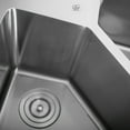 thumbnail image 4 of DAX Handmade Corner Double Bowl Top Mount Kitchen Sink 32.75"x22.75" – Stainless Steel – Space-Saving Design, Durable & Easy to Clean – Modern Kitchen Upgrade, 4 of 7