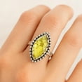 thumbnail image 4 of Citrine Gemstone Ring for Women 925 Sterling Silver Handmade Jewelry Women’s Fashion Ring November Birthstone Ring Size US 12, 4 of 7