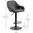 thumbnail image 3 of HOMCOM Tabourets de Bar Réglables Ensemble de 2, Tabouret de Bar Pivotant avec Repose-Pieds Noir, 3 of 10