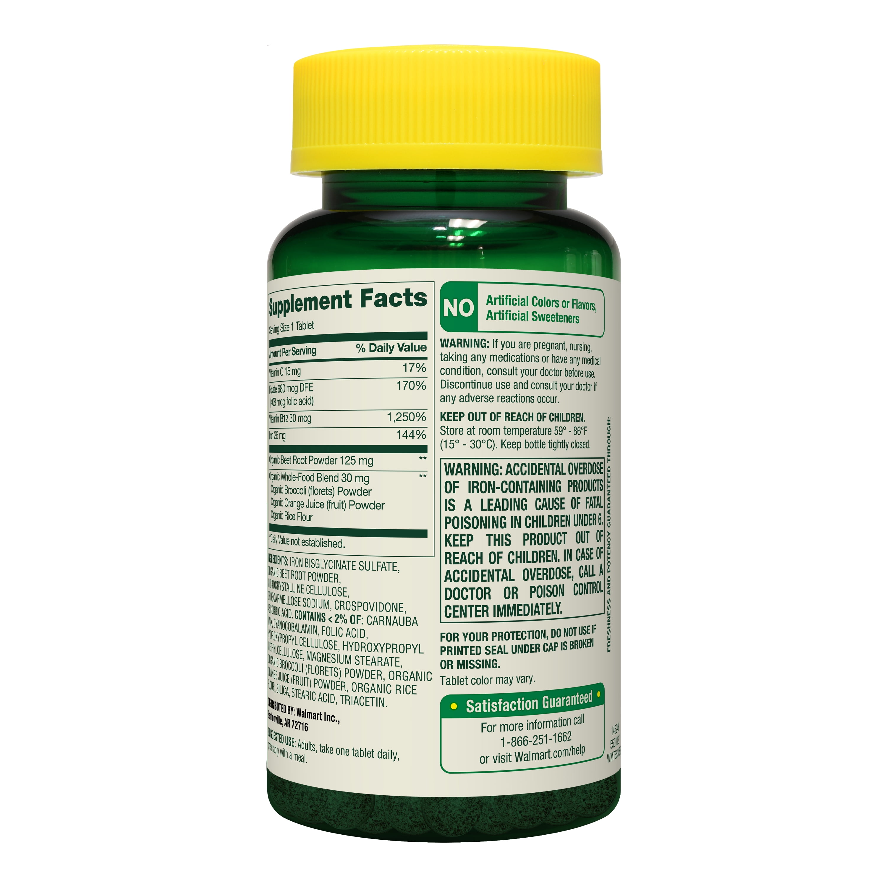 Spring Valley Blood Fortifier* with Iron for General Wellness Tablets, 60 Count