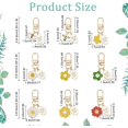 thumbnail image 3 of 9 Pcs Flower Keychain Cute Daisy Keychains Purse Keychain Accessories Bag Charm Alloy Enamel Pendants Keychain Stitch Markers for Gifts Purse Bag Favors Knitting for DIY Mixed Color, 3 of 6