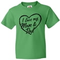 thumbnail image 3 of Inktastic I Love My Mom and Dad in Black Chalk Heart Youth T-Shirt, 3 of 5