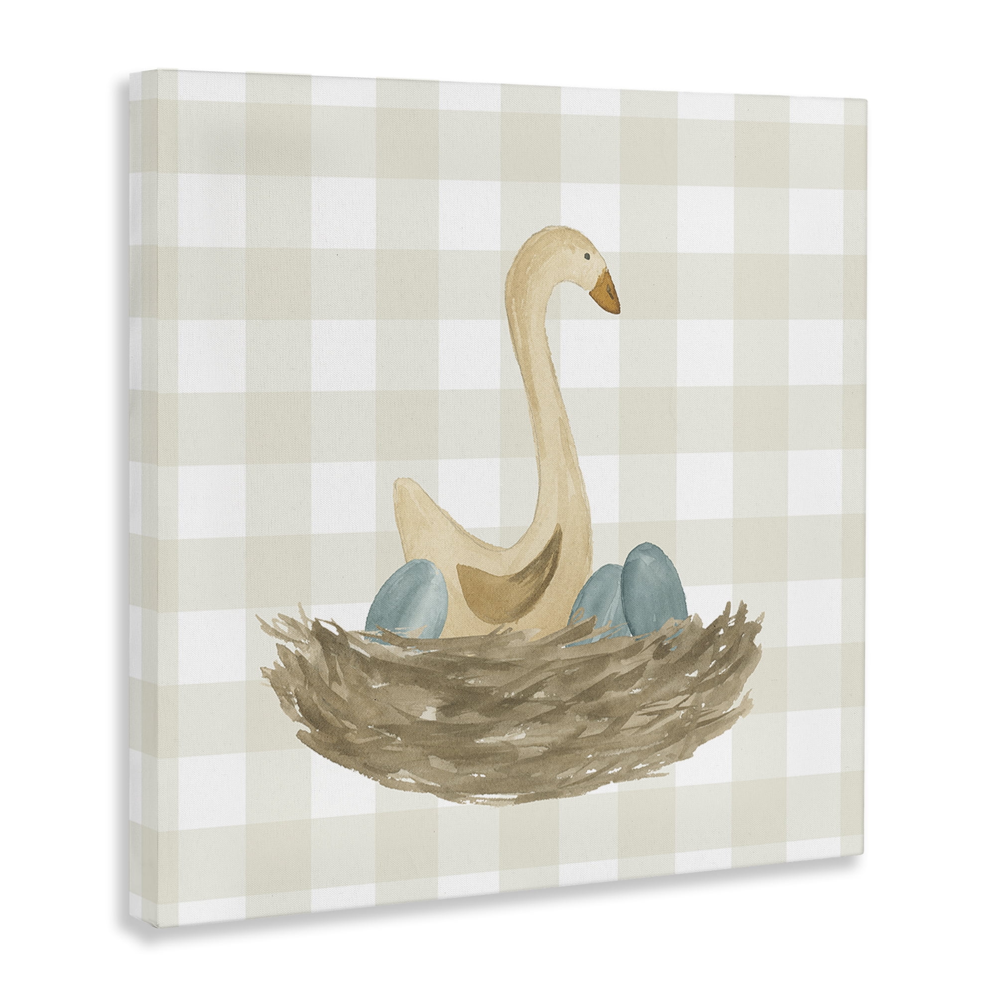Stupell Industries Duck & Eggs Nest Animals Painting Wrapped Canvas Art Print Wall Art, 24 x 24