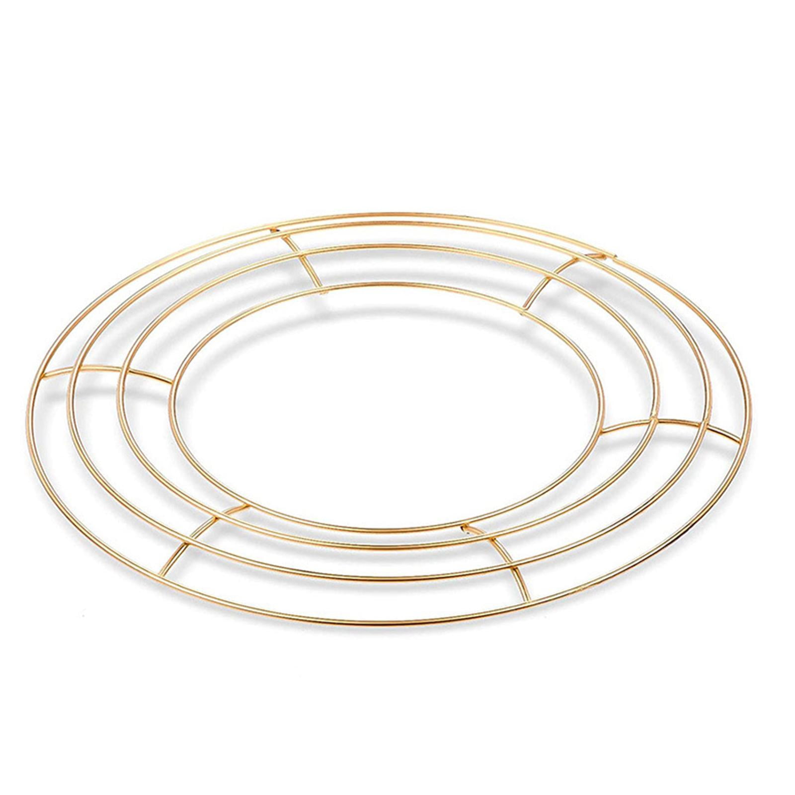 FVDPWYE 3 Pieces Wreath Frame Arrangement Floral Crafts Round Wire Frame for Valentines