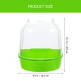 thumbnail image 6 of Tineasur Green Plastic Bird Bath with Covered Cage for Small Birds Parrot Canary Accessories, 6 of 8