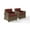 Red, variant on Crosley Furniture Bradenton 2Pc Wicker Outdoor Chair Set
