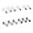 thumbnail image 2 of Yoursfs 8mm Push In Cartilage Flat Back Stud Earrings Women's Nose Lip Body Piercing Studs Stainless Steel Acrylic CZ Labret Piercing Jewelry 12Pcs, 2 of 4