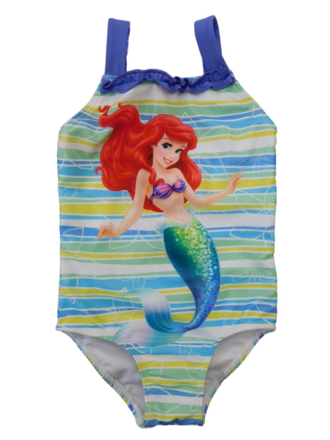 Baby & Girls Mermaids & Stripes Swimming Costume Swimsuit Swimwear 9 Mth 3 Yrs 