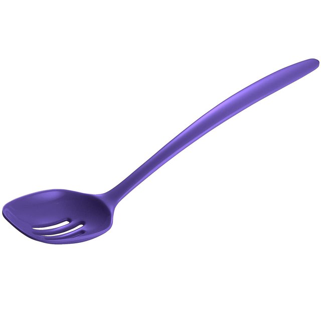 Gourmac Hutzler Cuchara Ranurada De Melamina De 12 Pulgadas, Color Violeta