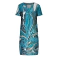 thumbnail image 5 of Robe d'Été Décontractée pour Femme à Manches Courtes, Col en V, à Imprimé Floral, 5 of 5