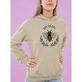 thumbnail image 2 of Bee Happy Nature Garland Hoodie Women -Image by Shutterstock, Female Small, 2 of 4