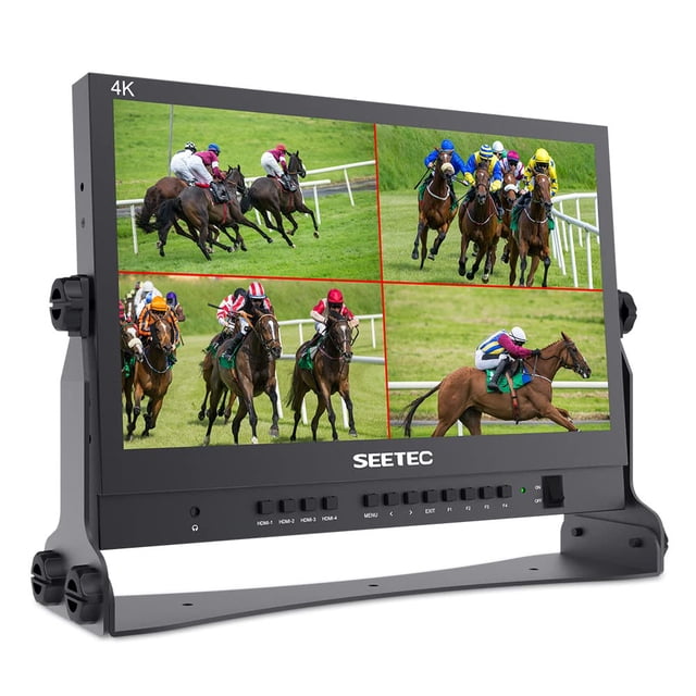 Monitor SEETEC ATEM156 de 15,6 pulgadas para transmisión en directo con 4 entradas/salidas HDMI