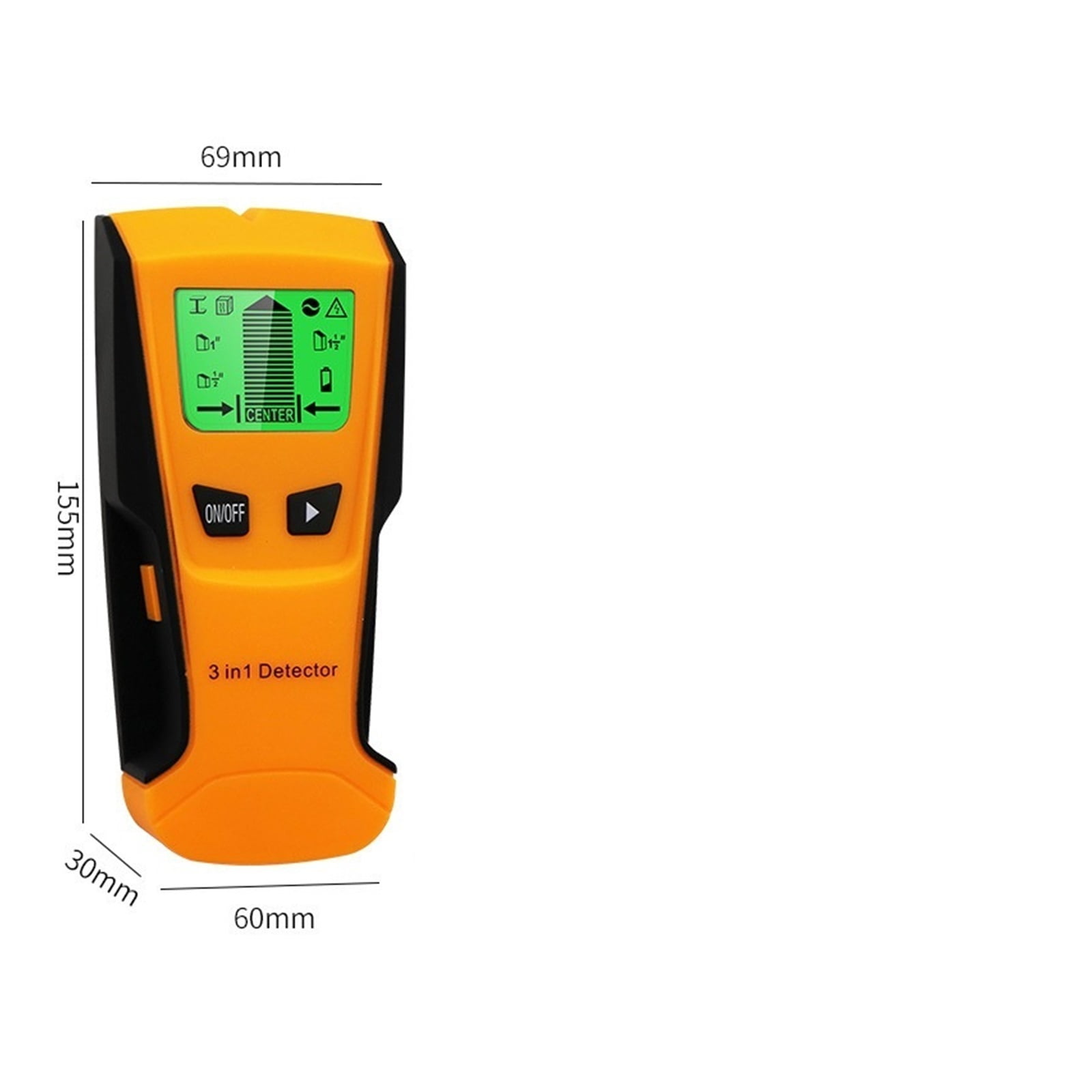 10pcs 3 In 1 Handheld Professional Depth Metal Detector Pinpointer Stud Finder Wall Scanner Sensor For Wire Detect Metal Seekers