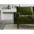thumbnail image 6 of Enor Furniture Brighton 70" Square Arm Upholstered Velvet Sofa in Green, 6 of 12