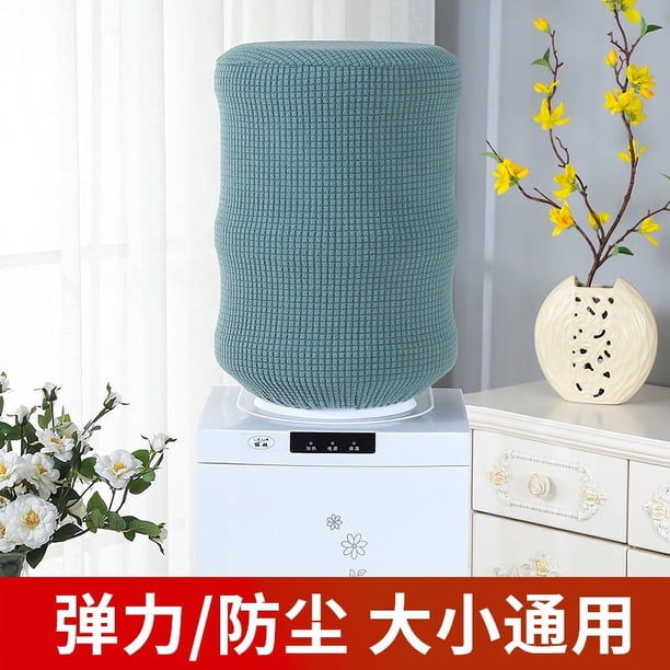 Nvzi Cubo de agua de color sólido de 2 piezas con cubierta protectora contra el polvo y el sol, cubierta de cubo dispensador de agua doméstico simple con una abertura de 28 * 34 cm (verde matcha)