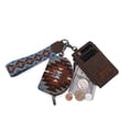 thumbnail image 6 of Wrangler Aztec Keychain Wristlet Wallets for Women Western Dual Pouch Wristlet Credit Card Holder Wallet with Zipper Pocket, Angel-Coffee, 6 of 7