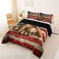 thumbnail image 2 of jejeloiu Baseball Games Sport Full Size Comforter Sets,Retro American Flag Bedding Sets For Teens Reversible 3pcs, 2 of 7