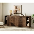 thumbnail image 4 of Farmhouse 4 in 1 Dresser TV Stand for 75 85 95" TVs ,Wood Entertainment Center with 6 Drawers Dresser Cabinet and Open Storage for Living Room ,Rustic Brown, 4 of 7