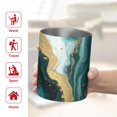 thumbnail image 5 of 12oz Coffee Tumblers Teal Gold Marble Pattern Stainless Steel Vacuum Insulated Travel Tumbler Coffee Cups Mug with Lid and Straw with Cleaning Brush for Cold & Hot Drinks, 5 of 5