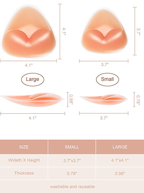 1 Pair Silicone Triangle Bikini Swimsuit Bra Inserts Breast Enhancer  Removeable Invisable Push up Lift Bra Pads Ladies Lingerie -  Israel