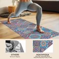 thumbnail image 4 of Red Floral Square Pattern Hot Yoga Mat Towel Non Slip for Hot Yoga - Quick-Drying Yoga Mat Cover with 4 Corner Pockets with Travel Bag - Hot Yoga Towel Non Slip Grip Moisture Wicking Sweat 70"x26", 4 of 6