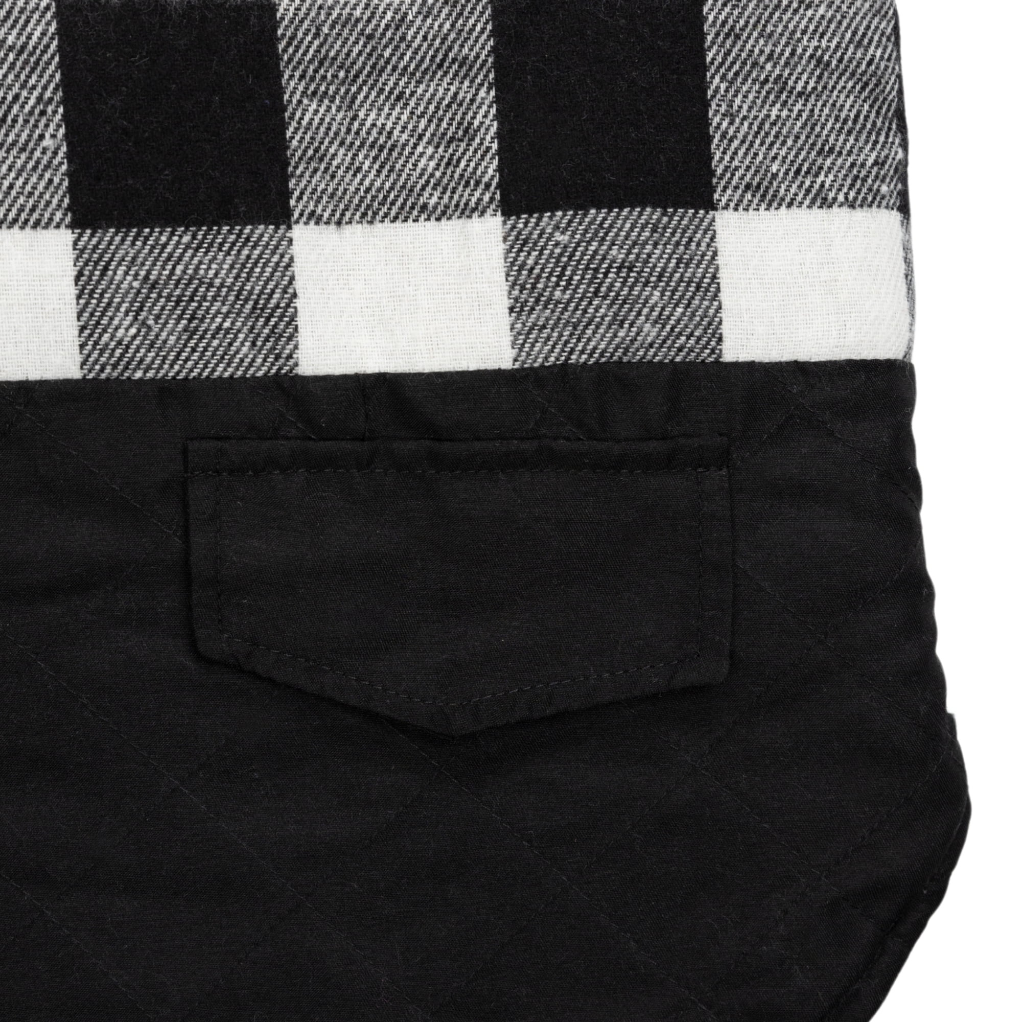 Vibrant Life Buffalo Plaid Winter Coat for Medium Dogs, Black and White