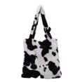 thumbnail image 1 of Minnieouse Bolso pequeño con estilo para mujer, bolsos de moda Retro de felpa prácticos, a la moda, nuevo bolso para mujer Bolsas de mensajero y de hombro blanco negro, 1 of 6