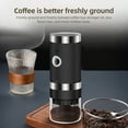 thumbnail image 4 of Tignapoo Portable USB Rechargeable Coffee Grinder with 5 Adjustable Settings, Gravity Sensor Auto-Stop, Stainless Steel Blade, Transparent Bean Container, Ideal for Home, Office, Travel, Camping -, 4 of 7