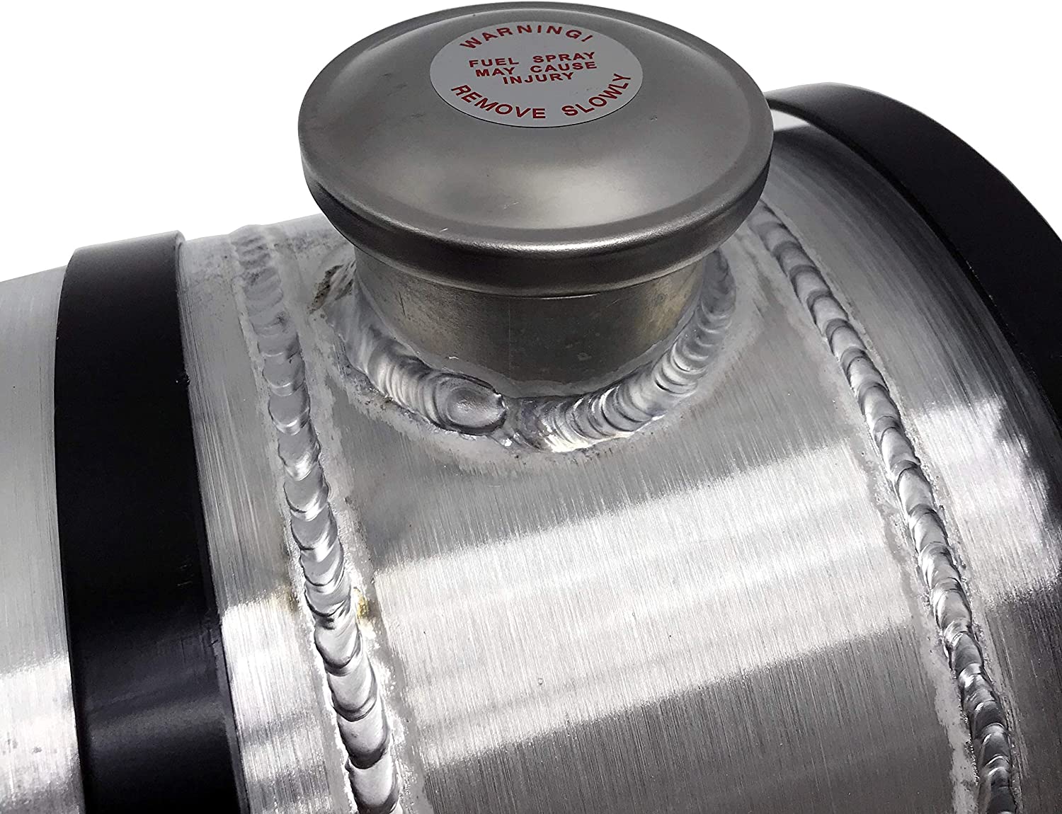 JSD 2 Gallon 8 x10" Spun Aluminum Gas Tank 1/4 NPT Outlet Center Fill Fuel Tank for All-Terrain Vehicles