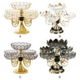 thumbnail image 3 of ZheElen 360° Rotating Crystal Glass Fruit Holder Suitable For All Occasions Easy black Flower, 3 of 6