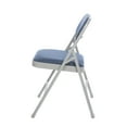 thumbnail image 4 of Hampden Furnishings Bernadine Collection Fabric Padded Folding Chair, Grey/Blue, Pack of 4, 4 of 7