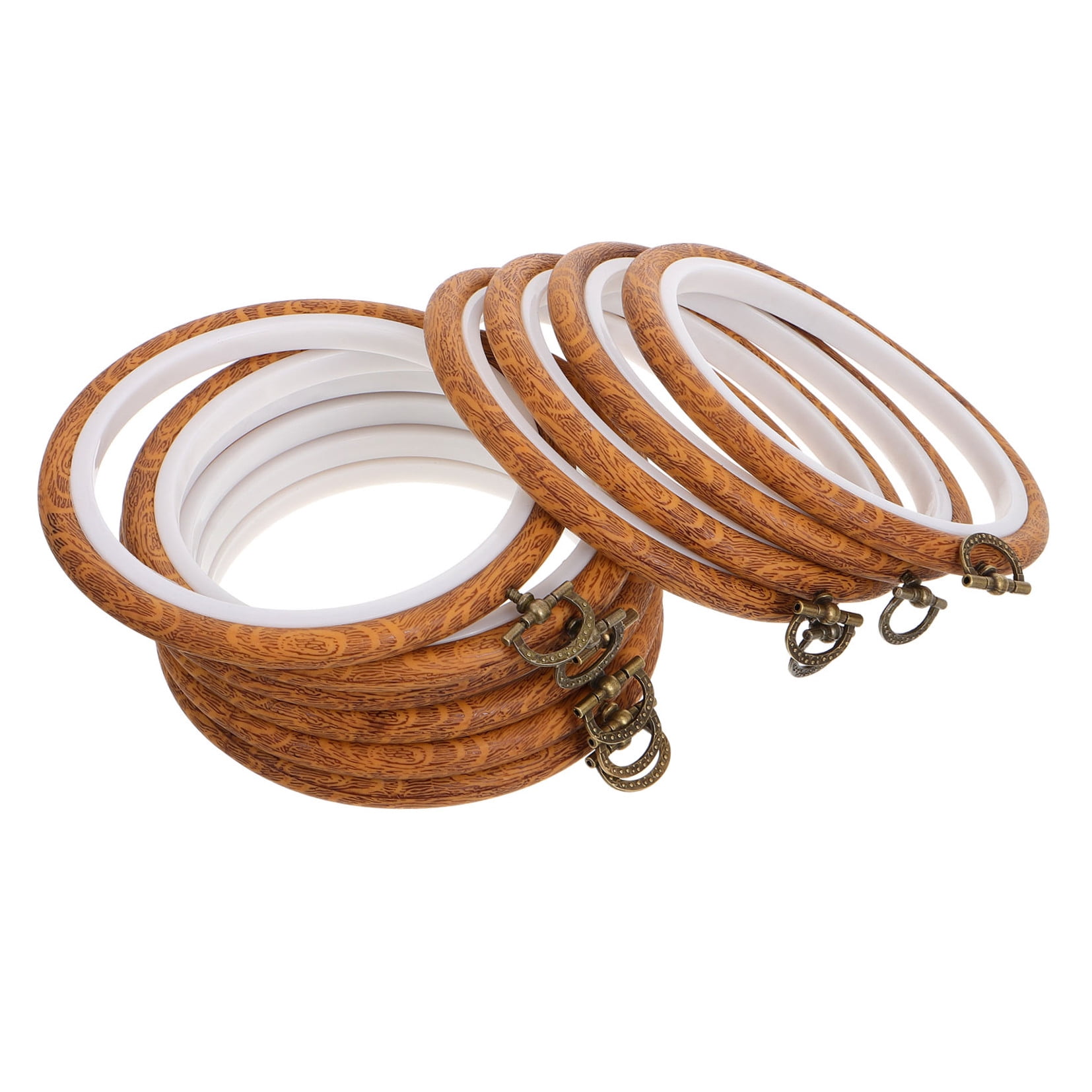 HEANUJJ 10Pcs Round Embroidery Hoops for Needlework and Handiwork with Portable Plastic Frame