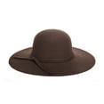 thumbnail image 2 of Womens Floppy Wide Brim Beach Sun Hat Wool Bowler Style Fashion Cap, 2 of 4