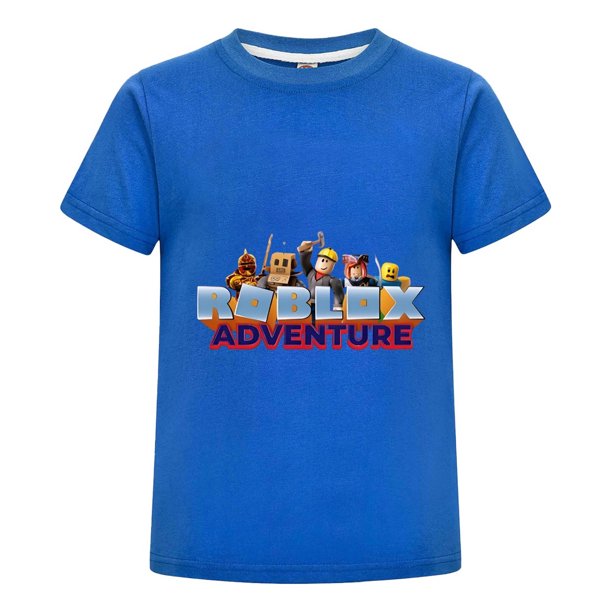 Playera Gamer de Roblox con Personajes, Camiseta Infantil de Algodón, Ropa Casual para Niño Fanático del Videojuego, Fresca y Suave