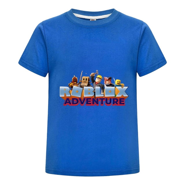 Playera Gamer de Roblox con Personajes, Camiseta Infantil de Algodón, Ropa Casual para Niño Fanático del Videojuego, Fresca y Suave
