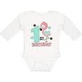 thumbnail image 3 of Inktastic 1st Birthday with Flamingo Stars and Hearts Girls Long Sleeve Baby Bodysuit, 3 of 5