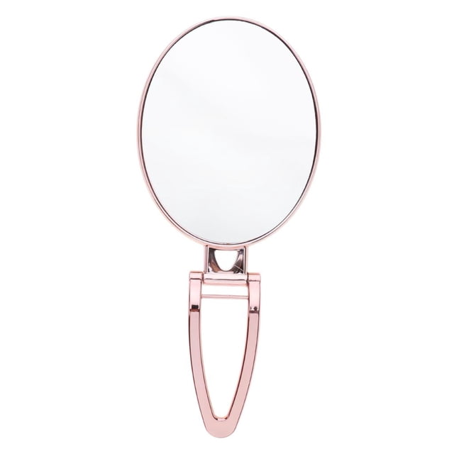 Espejo de maquillaje plegable de doble cara con aumento de 1x / 2x para en el Rosado Jinwen Espejo de maquillaje