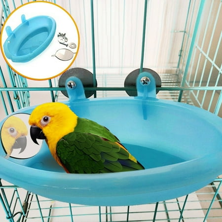 Photo inspiration: Cage For Parrots With Big Water Bath Reference: Bird Water Bath Tub For Pet Bird Cage Hanging Bowl