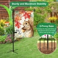 thumbnail image 3 of CozyNestFinds Garden Flag Stand with 5 Prong Base,Stable Design Garden Flag Holder for Outside,Waterproof Coated Yard Flags Pole Holder with Clip and Stopper for Outside House,Lawn,Yard Decorations, 3 of 8