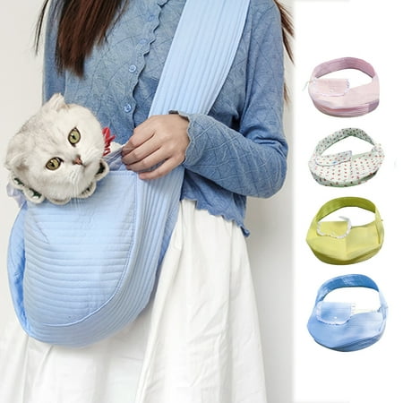 Meidiya Pet Dog Sling Bag Large Cat Carrier with Zipper Breathable Portable Buckle Carrier Travel Safe Sling Bag Carrier for Dogs Cats