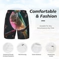 thumbnail image 6 of Picia Bird5 pattern Mens Swim Trunks with Compression Liner Stretch Beach Shorts Quick Dry with Zipper Pockets No-Chafing Board Shorts-XX-Large, 6 of 9